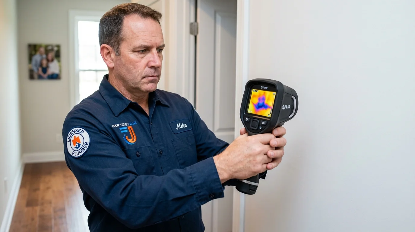 Thermal imaging leak detection by Johns Plumbing LLC in Wahpeton